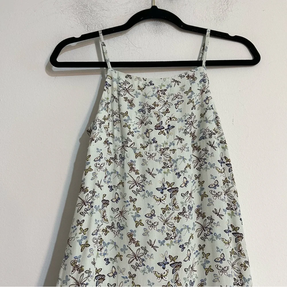 Vintage Gap Kids Butterfly Slip Midi Dress Square Neck Large Boho Cottage Fairy